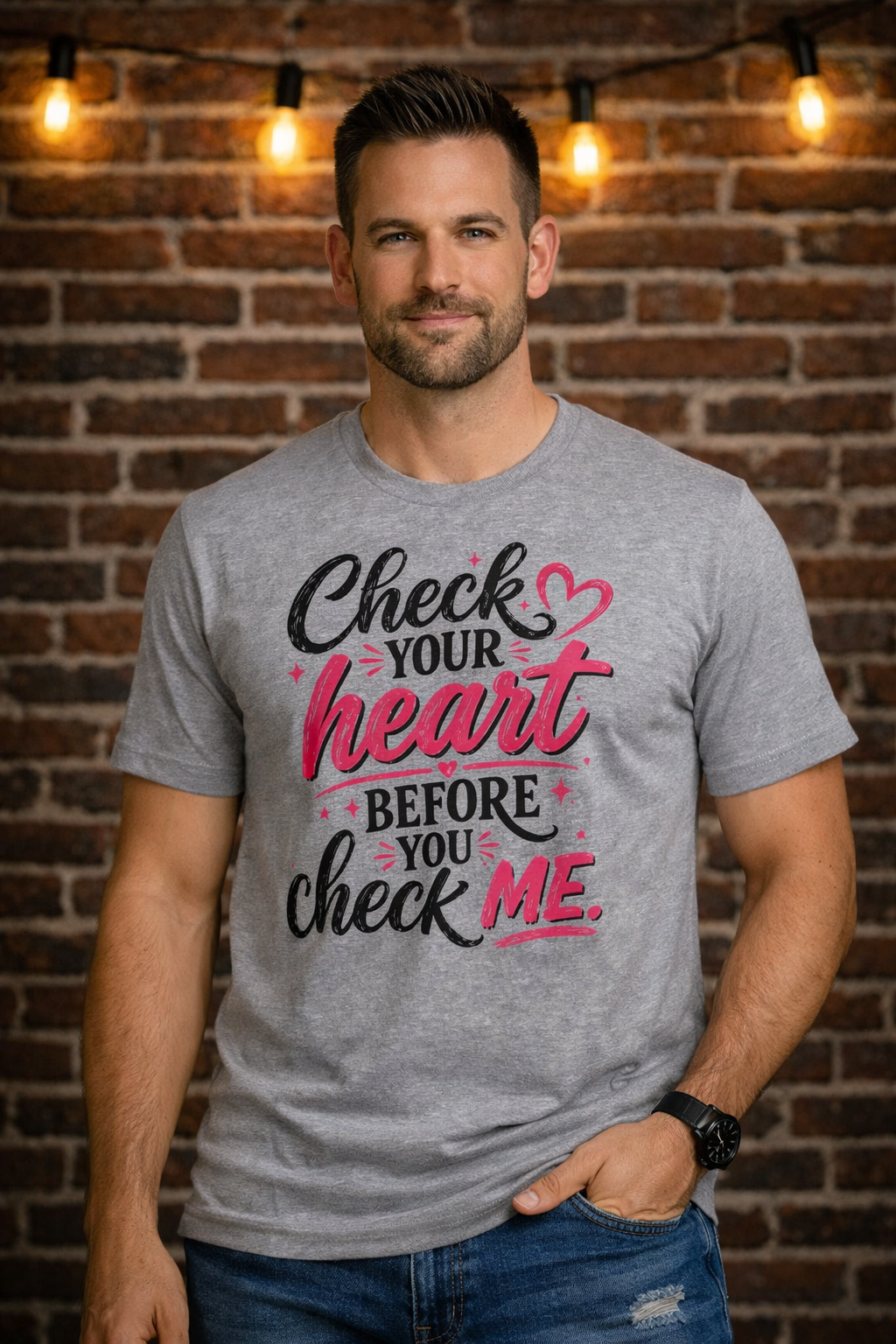 Christian Statement Tee-Check Your Heart Before You Check Me