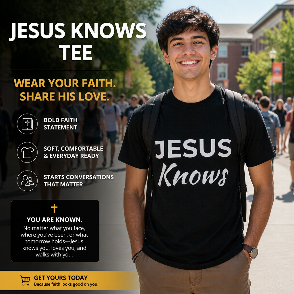“Jesus Knows” — Minimalist Christian Faith Tee