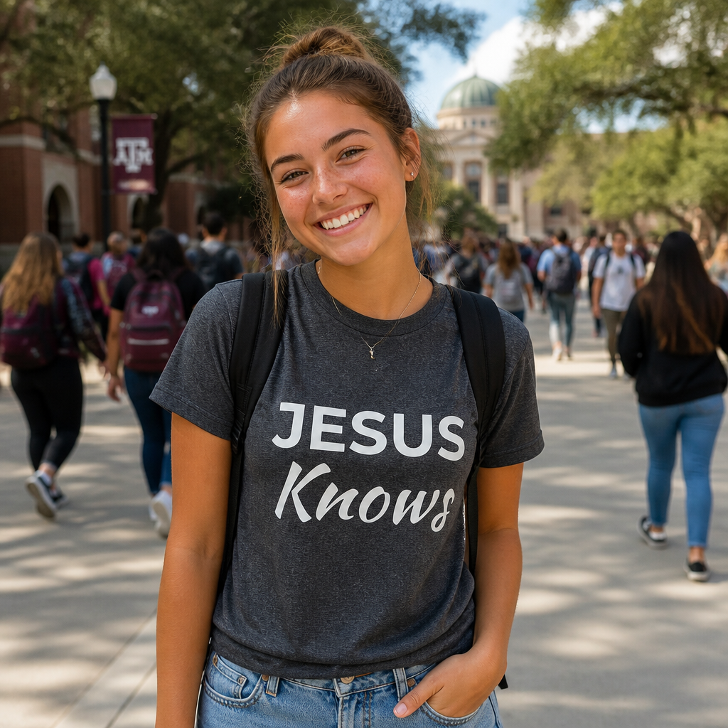 “Jesus Knows” — Minimalist Christian Faith Tee